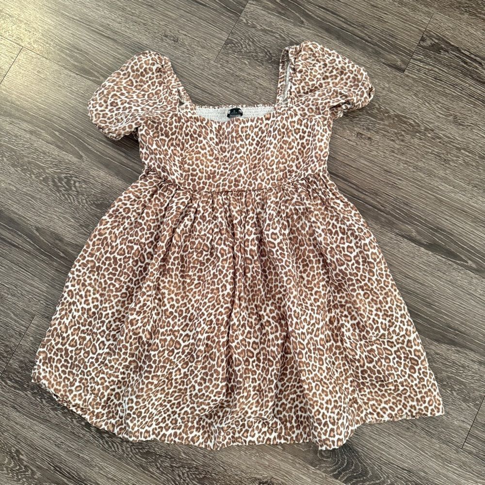 J. Crew Linen-cupro blend mini dress in leopard